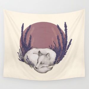 🦋 Society6 Fox & Lavender Tapestry